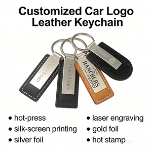 Llaveros de Cuero Premium al por Mayor de Fábrica, Llaveros con Logotipo Personalizado para Concesionarios de Autos, Diseño Creativo de Llavero de <span class=keywords><strong>Marca</strong></span> de Auto, Llavero de Cuero Genuino - Product Image 2