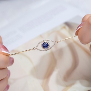 Messi Jewelry MSB-537 Wholesale 10K 14K 18K Yellow Gold Custom Jewelry Moissanite Lab Sapphire <b>Bracelet</b> - Product Image 6