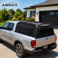 Couverture de benne pliable en alliage d'aluminium robuste, installation sans perçage, personnalisable, étanche, pour camionnette
