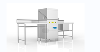 Lave-vaisselle commercial en acier inoxydable entièrement intégré, système de lavage rapide, classe d'efficacité énergétique A+++ MAX70