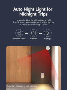 Veilleuse intelligente sans fil Zigbee Tuya {Manufacturer} pour la maison et le jardin avec capteur de mouvement PIR - Product Image 4