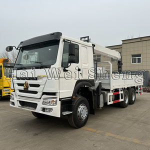 איכות גבוהה בשימוש/משאית חדשה 12ton הידראולי טלסקופי בום משאית הואו 6 x4 371hp מנוף למכירה - Product Image 1