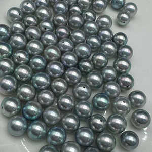Nước biển tự nhiên akoya ngọc trai màu xanh tăng grey Loose ngọc trai tùy chỉnh sai sót nhỏ hoàn hảo vòng AAA Lớp 2-12mm DIY - Product Image 3