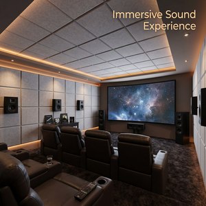 Panneau acoustique en mousse mélaminée ignifuge B1 avec bord biseauté pour l'<span class=keywords><strong>insonorisation</strong></span> des studios - Product Image 4