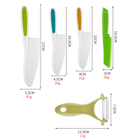 Ensemble de couteaux de cuisine en plastique pour enfants, 13 pièces, ustensiles de cuisine multifonctionnels, outils de cuisson, expérience de cuisine réelle, cadeau pour enfants