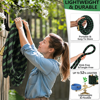 Tuyau d'arrosage de jardin rétractable en latex, 2 couches, haute pression, flexible, pour lavage de voiture, en matériau écologique
