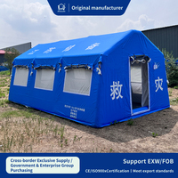 Tente de secours gonflable pour situations d'urgence, abri humanitaire, structure à poutres pneumatiques, imperméable