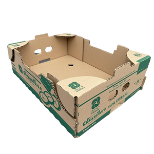 Eco Corrugated Paper <b>Box</b> with Handle & Bronzing: Premium Sturdy Recycled <b>Cardboard</b> Shipping Gift Packaging Carrier Handle Tray - Product Image 1