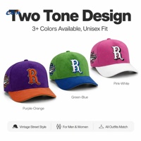 Gorra de Béisbol de Gamuza de Dos Tonos Unisex de Alta Calidad, Logotipo Bordado Personalizado, Gorras Deportivas de Golf Ajustables para Adultos