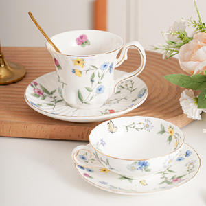 High Bone China Estilo japonés Taza de café de cerámica fresca Flores y pájaros Flores y flores Taza de té de la tarde Oficina - Product Image 1