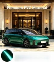 KUMOSHI Rollos de Película Autoadhesiva de PVC de Color Más Vendidos con Efecto Metálico Brillante verde