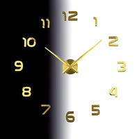 มินิมอล2021นอร์ดิกหรูหราเงียบสติกเกอร์อะคริลิราคาถูกตกแต่งบ้านดิจิตอลที่ทันสมัยขนาดใหญ่3D ตัวเลขนาฬิกาแขวน DIY