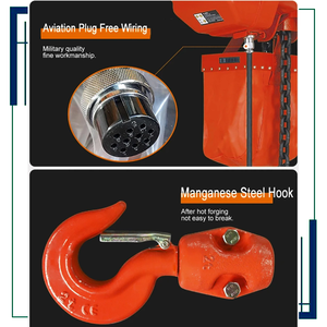 Lift rantai listrik kapasitas 2t3M kuat kecepatan tunggal 380V meningkatkan produktivitas untuk ritel Hotel Baja Logam UNTUK RESTORAN - Product Image 6
