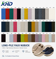 Cuir synthétique PU durable en velours de vache avec support non tissé écologique, résistant à l'eau et à l'hydrolyse, 1,5 mm, pour chaussures