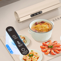 Elektrische Silikon-Wärmematte für Lebensmittel, Tragbare Faltbare Schnellheizplatte, Elektrische Wärmeunterlage für Speisen bei Buffets und Partys