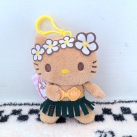 Nouvel Arrivage Porte-clés en peluche sirène hawaïenne noire mignonne, breloque de sac à impression numérique pour poupées et sacs à dos