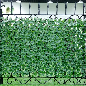 עמיד למים מודרני חדש סגנון זול אמיתי מגע ירוק צמחי פלסטיק מלאכותיים עלה גדר