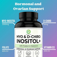 OEM ODM Myo Inositol et D-Chiro Inositol – 60 Capsules – Complément pour l'Équilibre Hormonal, Vitamine D3 et Folate – Pour Femmes Adultes Végétaliennes