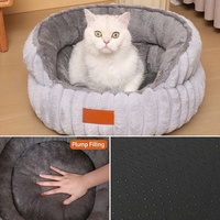 Coussin pour animaux de compagnie en polaire de luxe, différentes couleurs, grand, doux, confortable, lavable, mignon, pour chien et chat, chaud pour l'hiver, intérieur