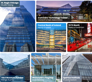 Diseño moderno Muro cortina de vidrio Edificio <span class=keywords><strong>Fachada</strong></span> Panel de vidrio bajo E Perfil de aluminio Acristalamiento para servicios de reparación de fachadas disponibles - Product Image 5