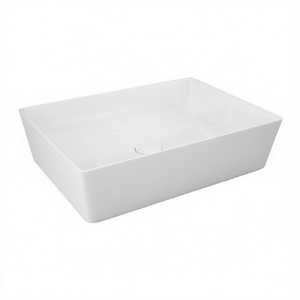 Lavabo rectangulaire à poser sur comptoir, longueur 51,5 cm, finition blanc mat - Product Image 3