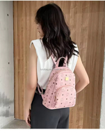 Sac à dos mini élégant, léger, portable et imperméable en cuir PU pour femme avec imprimé floral pour les voyages et les activités de plein air