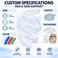 Tube en silicone transparent sur mesure OEM, flexible, rond, creux, extrudé, pour les équipements de laboratoire, de boissons et industriels