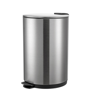 <span class=keywords><strong>Cubo</strong></span> de <span class=keywords><strong>basura</strong></span> redondo de cierre silencioso de acero inoxidable satinado de <span class=keywords><strong>18</strong></span> <span class=keywords><strong>litros</strong></span>, <span class=keywords><strong>cubo</strong></span> de <span class=keywords><strong>basura</strong></span> con pedal para Cocina - Product Image 1
