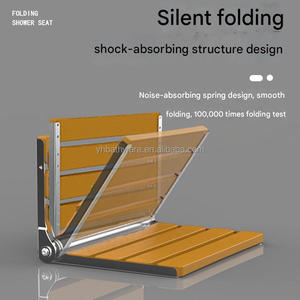 Siège de <span class=keywords><strong>douche</strong></span> pliable mural en ABS et acier inoxydable, chaise de <span class=keywords><strong>douche</strong></span> rabattable, banc de salle de bain <span class=keywords><strong>pour</strong></span> personnes âgées et handicapées - Product Image 5