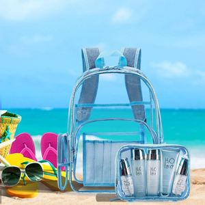 Custom Wholesale OEM Unisex Transparent Travel Heavy Duty PVC Kids <b>Waterproof</b> <b>School</b> <b>Backpack</b> With Zipper 20-35L Softback - Product Image 6