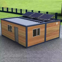 Maison préfabriquée moderne en acier pliable et extensible SHANHAI, design luxueux avec panneaux solaires, garantie de plus de 5 ans