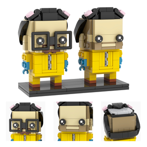 MOC7141-7142 Breaking Bad Crimeซีรีส์โทรทัศน์Walter HartwellและJesses Saul Goodmanสแควร์หัวอิฐประกอบอาคารบล็อกของเล่น - Product Image 6