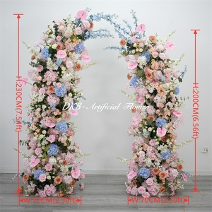DKB Arco de Flores para Bodas, Fondo Decorativo para Salón de Bodas, Flores Artificiales Coloridas, Hermoso Camino Floral - Product Image 2