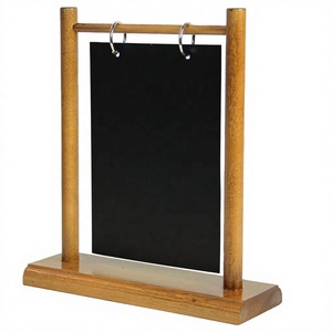 Solid Wood Tabletop Menu Holders for Restaurant <b>Tables</b> Rustic Menu Display Stands with Natural Finish for Cafes and Hotels - Product Image 1