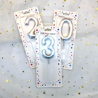 Alles Gute zum Geburtstag digitale Kerzen Kuchen Dekoration Gold Paraffin Wachs Kuchen Dekorieren Lieferungen für Party zubehör Neujahr