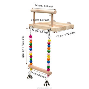 <strong>Bird</strong> Perches Platform Swing,Natural <strong>Wooden</strong> <strong>Bird</strong> Hammock Exercise Stands <strong>Parrot</strong> Perches Cage <strong>Toys</strong> for Parakeet Cockatiel