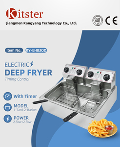 <span class=keywords><strong>Friteuse</strong></span> électrique professionnelle 12L en acier inoxydable pour frites, 1 <span class=keywords><strong>cuve</strong></span> 2 paniers, pour table - Product Image 5