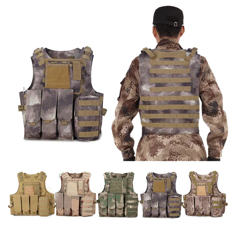Gilet de Camouflage pour entraînement, armure verte, opération lisse, bandolier multicam, porte-plaque tactique, gilet de chasse