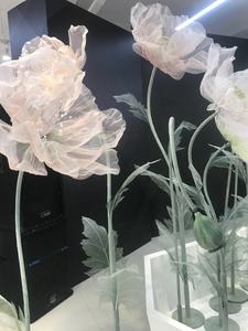 La <span class=keywords><strong>carta</strong></span> <span class=keywords><strong>di</strong></span> seta dell'organza della rosa del <span class=keywords><strong>papavero</strong></span> dell'anemone del fiore gigante H-168 può essere personalizzata - Product Image 2