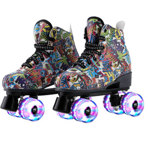 Nouvelles chaussures de patins à roulettes à double rangée résistantes à l'usure graffiti flash 2021 - Product Image 1