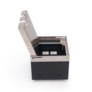 Caja de Pared Empotrada Moderna con Acabado de Acero Inoxidable Cepillado SS304 y Dos Tomas de Corriente Estadounidenses - Product Image 5