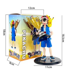 BJ nouveau 19cm GK Pokemoned Champion Ash Ketchum Pika gagnant PVC figurines jouet décoration de bureau - Product Image 2