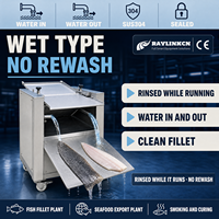 Machine Haute Capacité à Retirer la Peau du Poisson SUS304 Lame Rotative Affûtée et Durable pour Bar Injection d'Eau en Continu