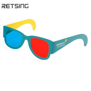 <span class=keywords><strong>Gafas</strong></span> <span class=keywords><strong>3D</strong></span> de Papel Rojo y Azul con Logotipo Personalizado para Proyecciones Comerciales de <span class=keywords><strong>Cine</strong></span> - Product Image 4