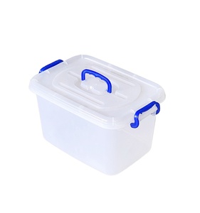 Boîte de rangement ménagère avec couvercle, en plastique transparent PP, empilable, pour jouets, vêtements et outils - Product Image 1