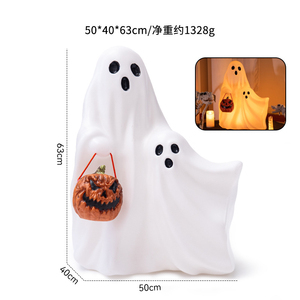 Fantôme d'Halloween Lumineux avec Lanterne Citrouille – Décoration Créative et Effrayante pour Table de Fête – Ornement Festif pour la Maison - Product Image 4