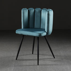 Muestra gratis comedor moderno Rosa tela azul negro verde triturado gris oro mesa de comedor copetudo rojo Navi Silla de terciopelo francés de lujo - Product Image 2