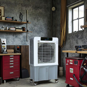 พัดลมไอเย็น พัดลมไอน้ำอุตสาหกรรม พัดลมพ่นละอองน้ำ พัดลมทำความเย็น พัดลมไอน้ำเชิงพาณิชย์ พัดลมพ่นละอองน้ำ - Product Image 3