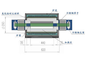 1200C 1400C Einzonen-Labor-Elektro ofen Horizontaler geteilter Quarzrohr-Vakuum ofen mit OD40mm OD60mm OD80mm - Product Image 5