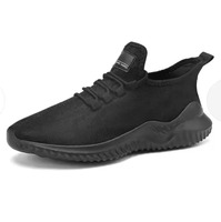 Chaussures de course et de marche pour hommes, grande taille, tendance automne/hiver, respirantes, en maille, à lacets, anti-odeur, amorti EVA